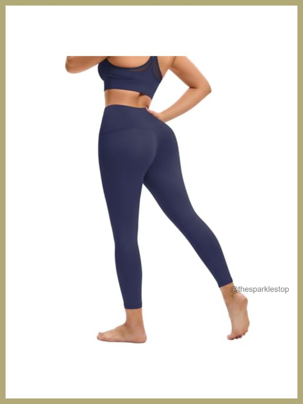 High-Waisted Yoga Leggings 25" - 4-Way Stretch, Workout Running Pilates Pants